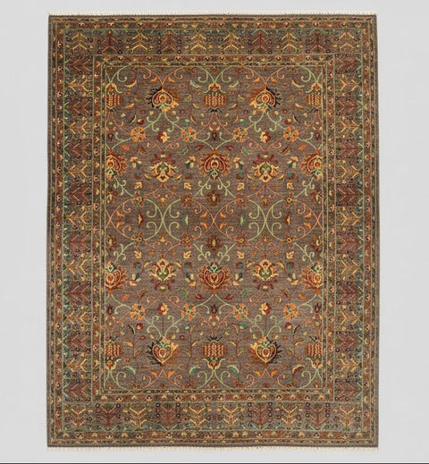 Hand-Knotted Sultanabad Vegetable-Dyed Wool Rug, 8' 5" x 11' 8"