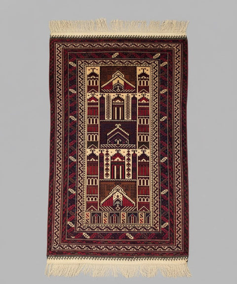 Terkaman Tribal Baluch Oriental Rug, 2' 11" x 4' 5" (A)