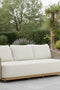 Alpine Teak Wood Outdoor Sofa with Biege Rope Design