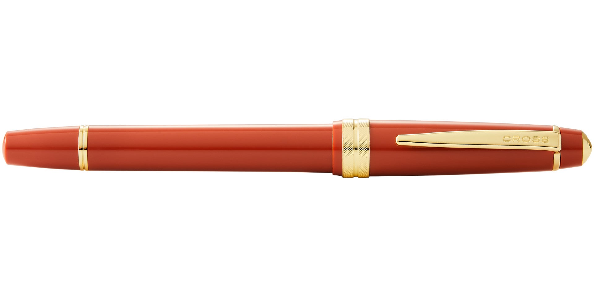 Bailey Light™ Polished Amber Resin and Gold Tone Rollerball Pen