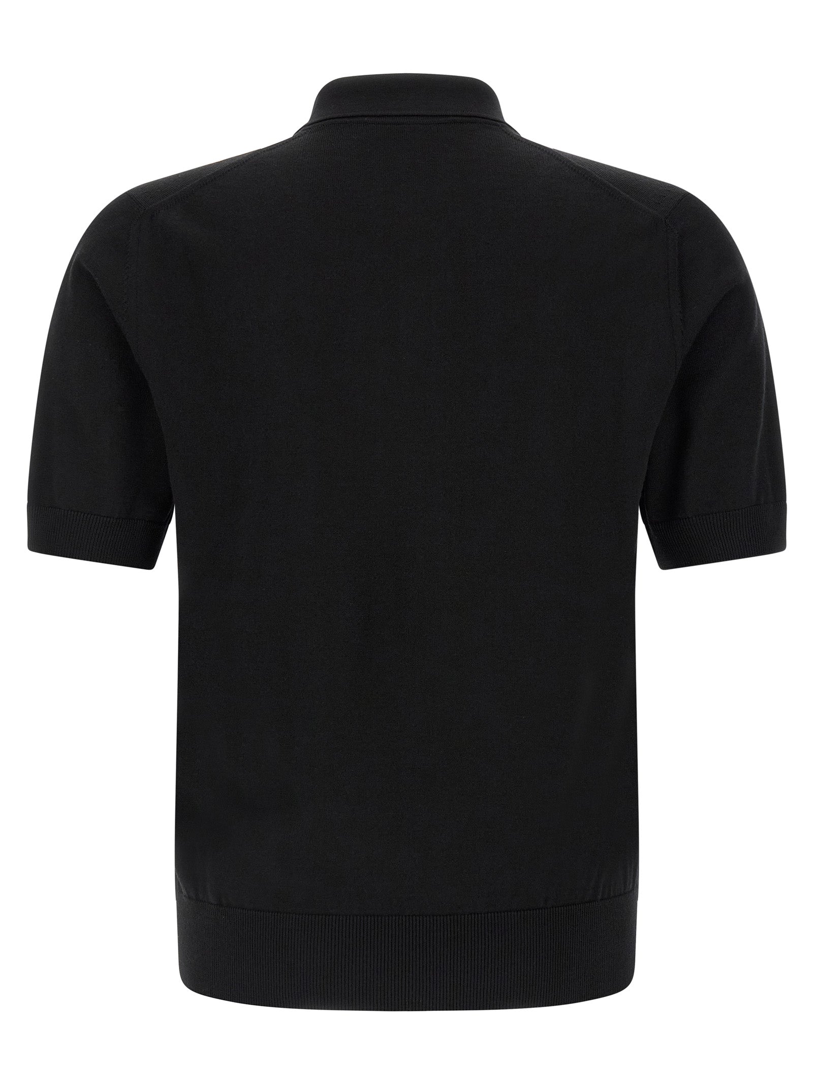 Virgin Wool Polo Shirt with Comfort Patch