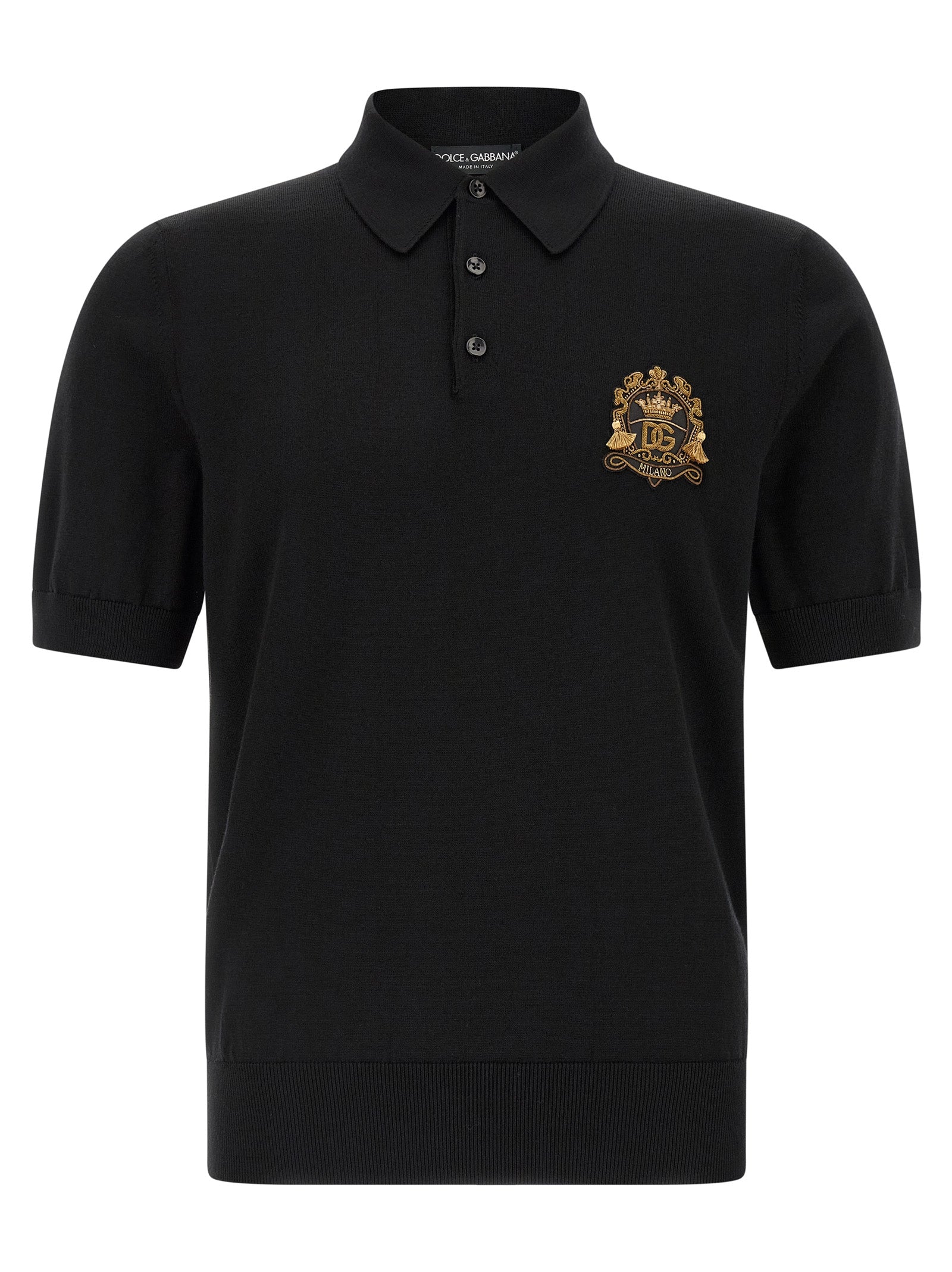 Virgin Wool Polo Shirt with Comfort Patch