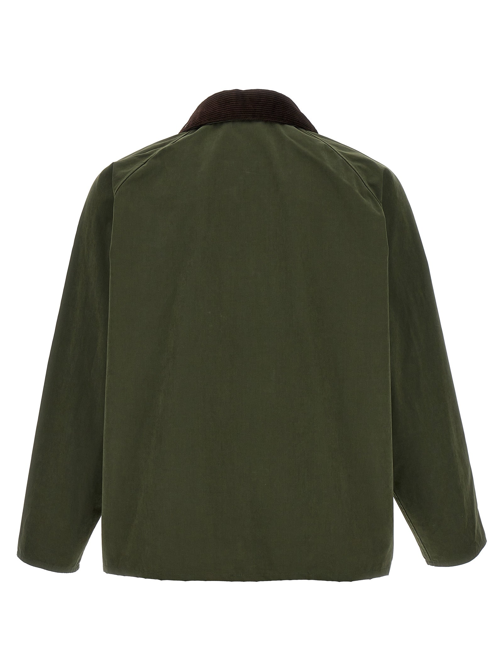 Waxed Fabric Travel Jacket with Corduroy Collar for Comfort and Breathability