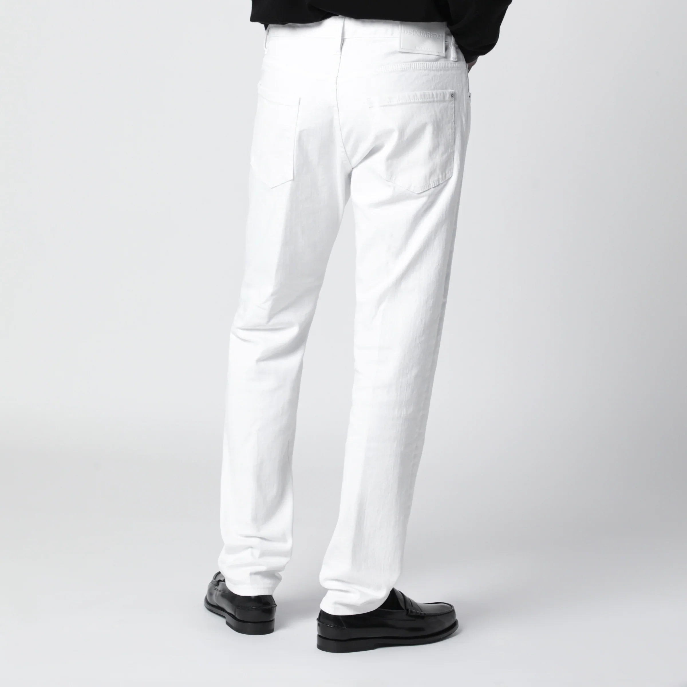 White Cotton Stretch Jeans for Comfort