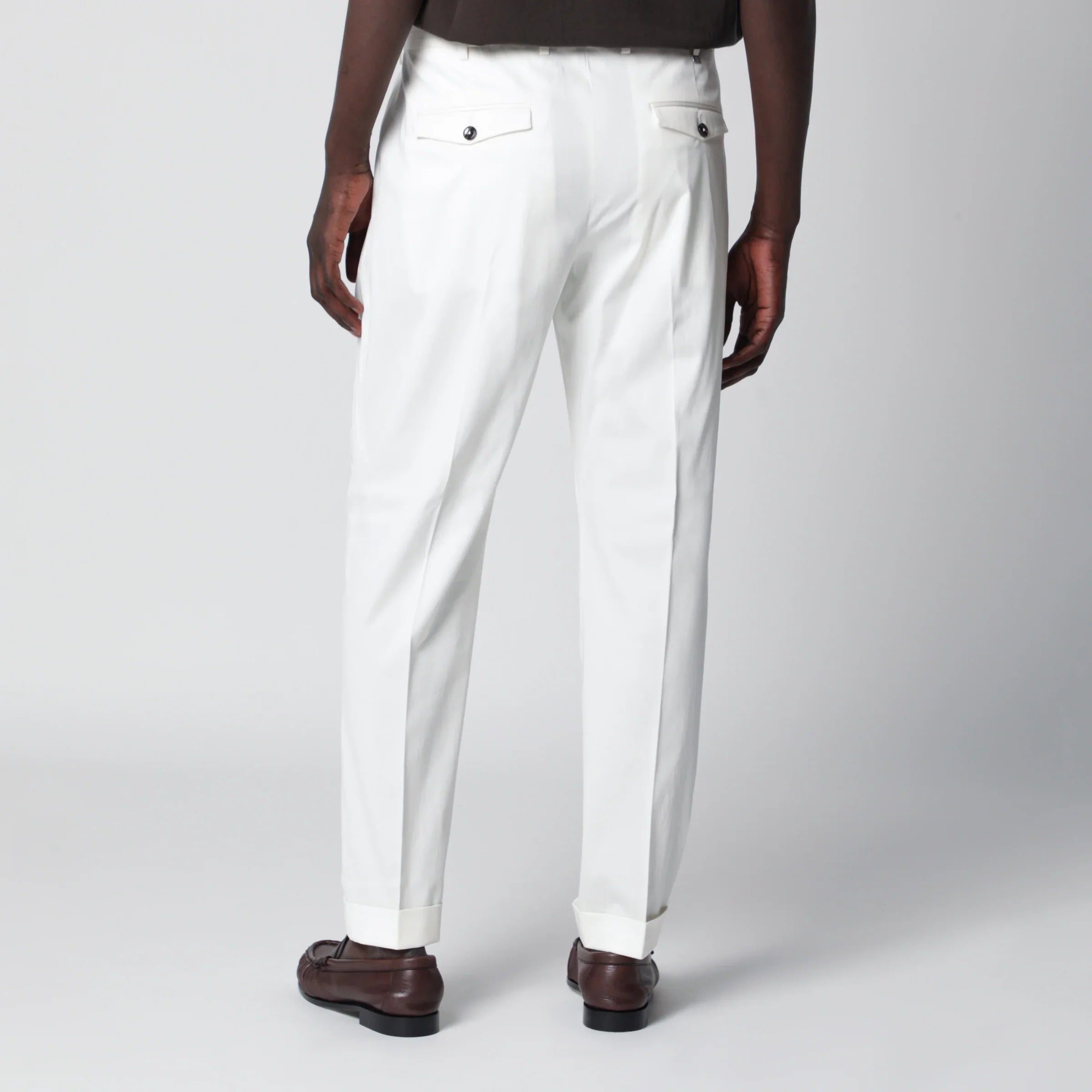 White Cotton Trousers Breathable Everyday Comfort