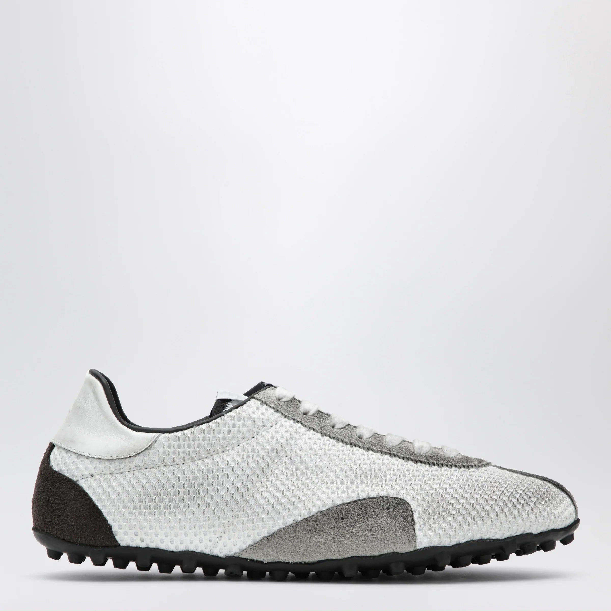 White Grey Fabric Suede Sneakers for Comfortable Everyday Wear