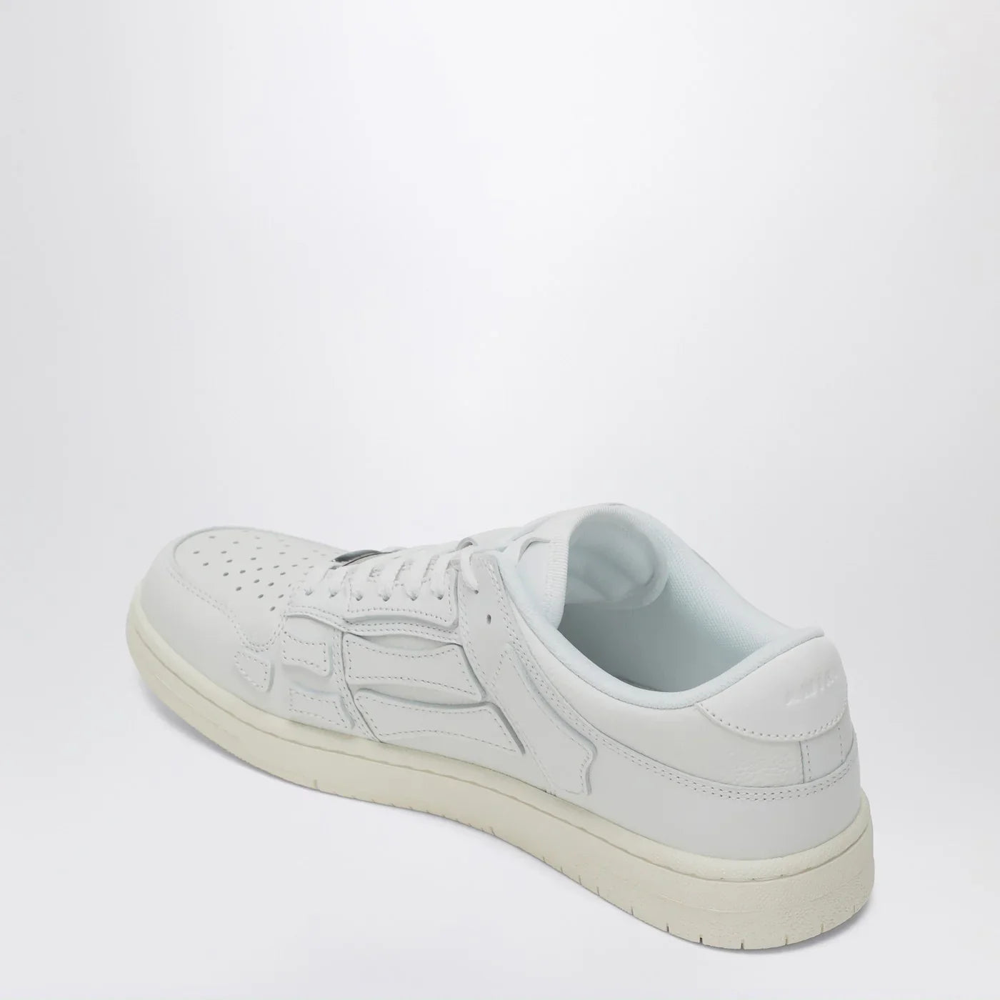 White Leather Low-Top Sneakers for Comfort