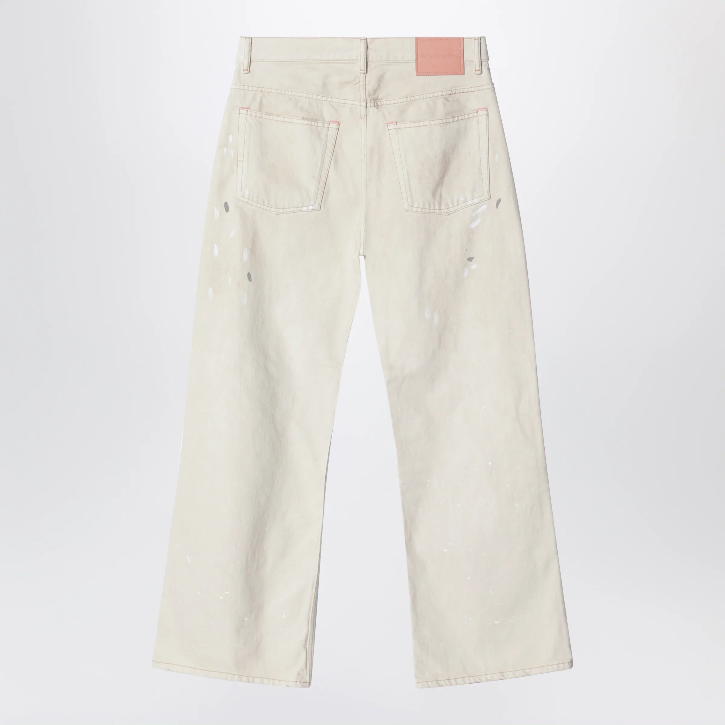 White Regular Fit Denim Jeans Comfortable Everyday Wear