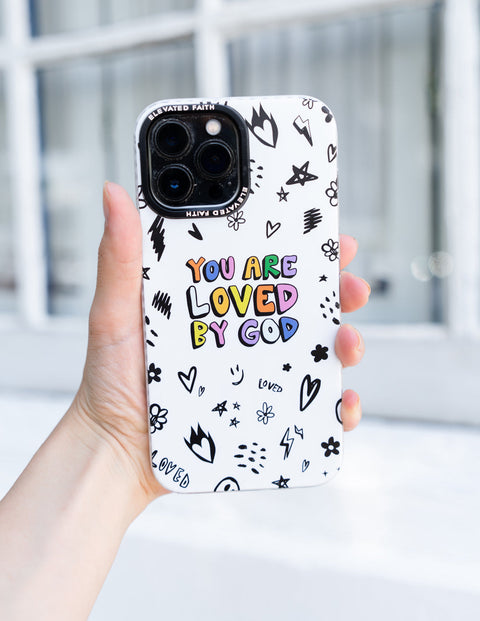 White You Are Loved By God Phone Case