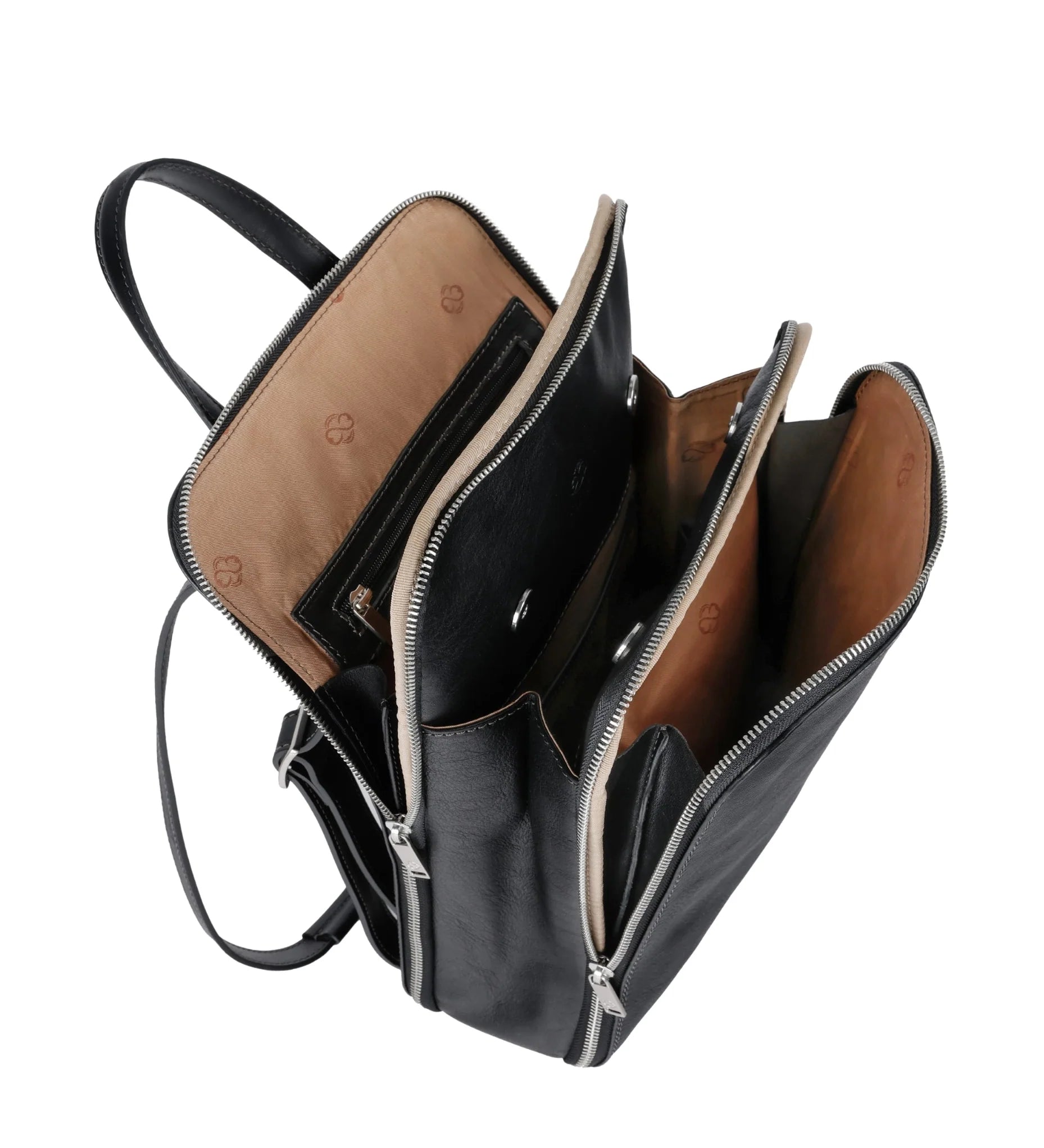 Women's Convertible Leather Backpack Shoulder Bag - Clarissa
