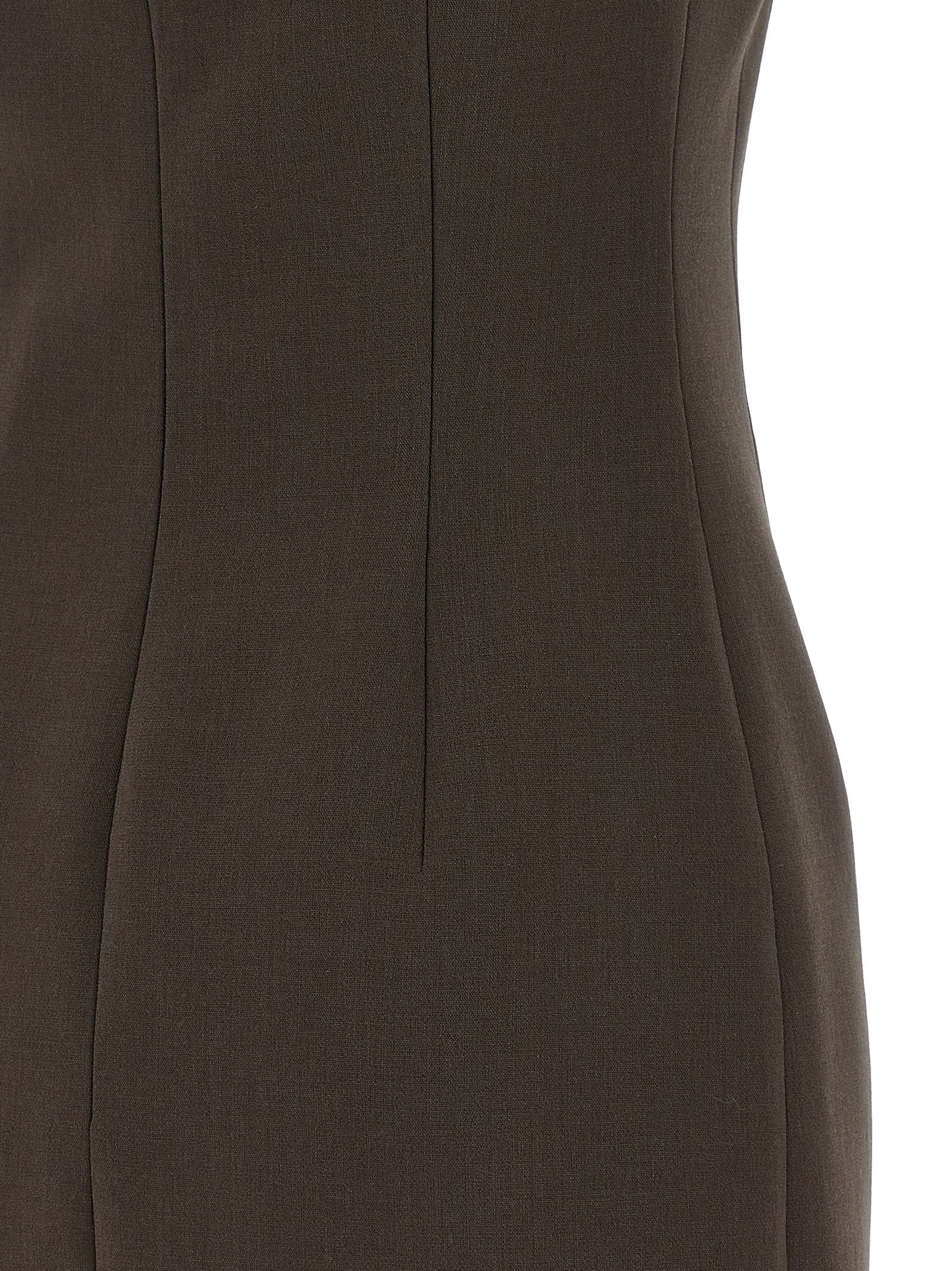 Wool Blend Pleated Mini Dress for Comfort