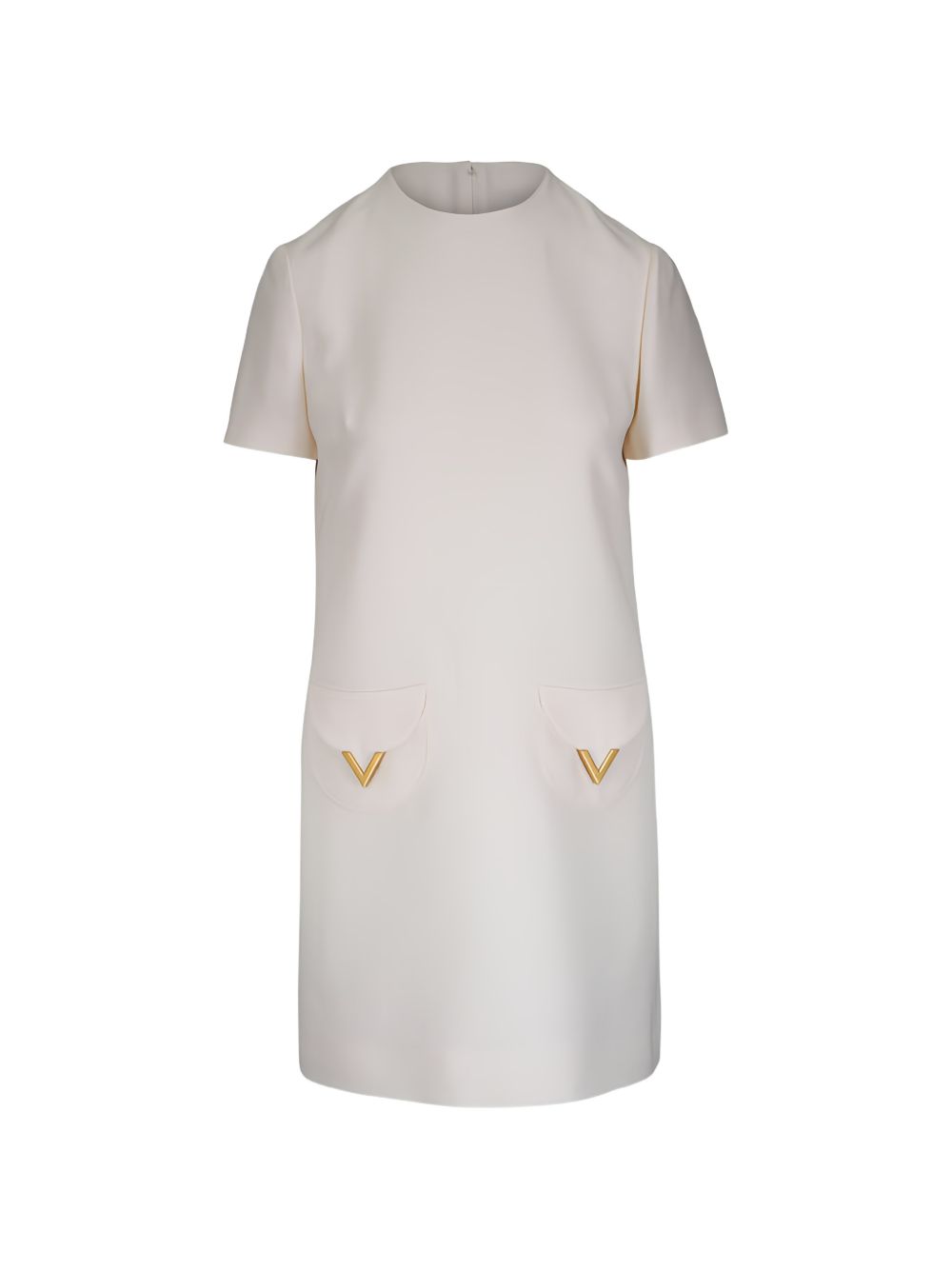 Wool Silk Dress with Gold Hardware
