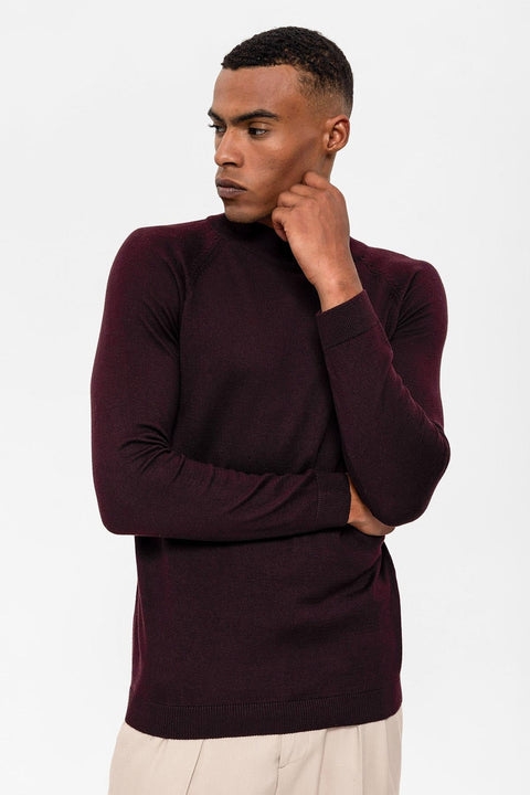 Men's Damson Half Turtleneckneck  Knitwear - Wessi