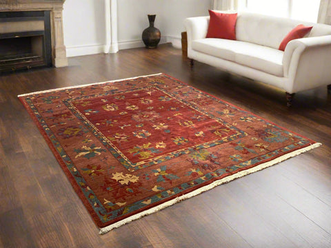 Sultanabad 100% wool Hand Made Rug - size 7' 9" x 9' 7" (P)